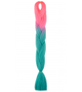 S2-36 Neonowy Różowy - Morski Zielony "QUEEN Braids" - Włosy Syntetyczne Magfactory