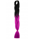 S2-13 Czarny - Neonowa Fuchsia "QUEEN Braids" - Włosy Syntetyczne Magfactory