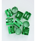 Obrączki Zielone - Metalowe Koraliki Do Włosów 10 sztuk