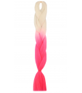 S2-52 Jasny Blond - Neonowy Różowy "QUEEN Braids" - Włosy Syntetyczne Magfactory
