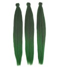 Ombre Mix Naturalny Czarny - Zielony "AMAZON 3x Braid Pre Stretched" - Włosy Syntetyczne RastAfri